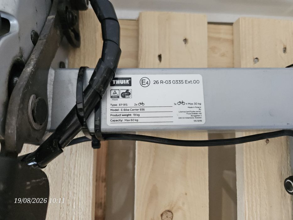 Suport bicileta Thule E-bike Carrier 936, 60 kg capacitate