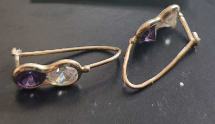 Cercei fini, din aur galben 14K