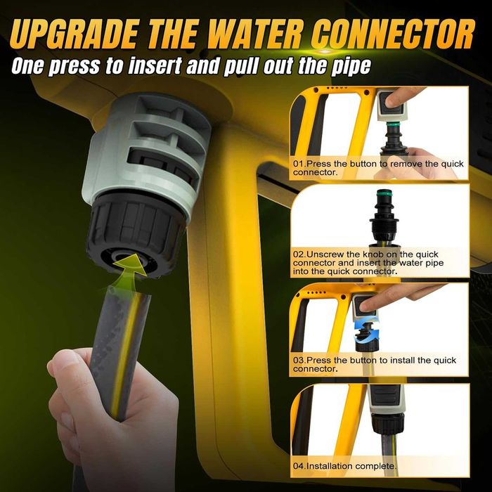 Pistol Spalare Presiune compatibil Dewalt 20V - 700 PSI - Duza 6-in-1