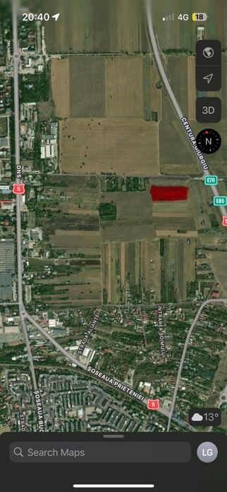 Teren intravilan de vânzare-6.750 mp Giurgiu