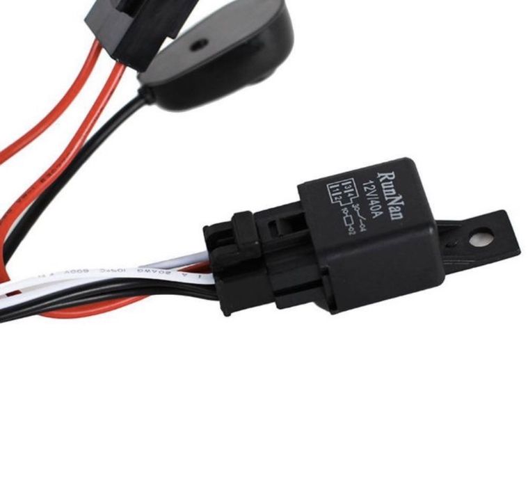 Комплект Кабели за LED BAR 3.5 м с 12V Реле и Бутон за ВКЛ/ИЗКЛ