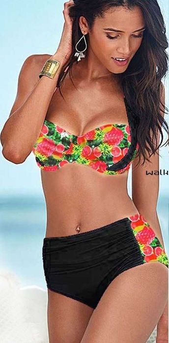 Дамски бански висока талия