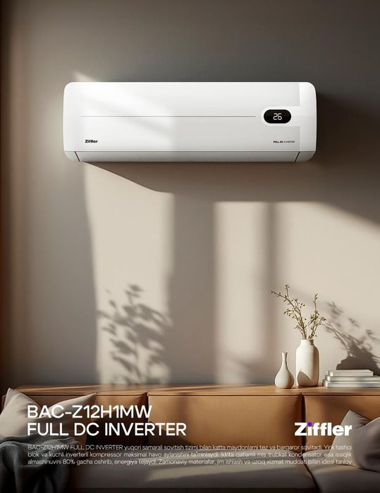 Кондиционер Ziffler (12) Model: BAC-Z12H1MW FUL DC INVERTER (R32)