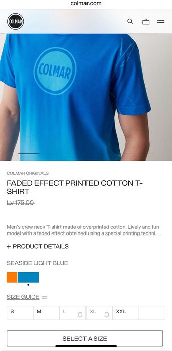 Мъжка блузка : COLMAR faded effect printed cotton / regular fit L