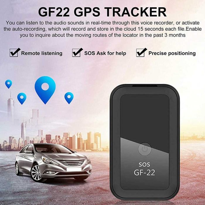 GPS тракер, Модел GF-22, Проследяване, Подслушване, за Android и iOS