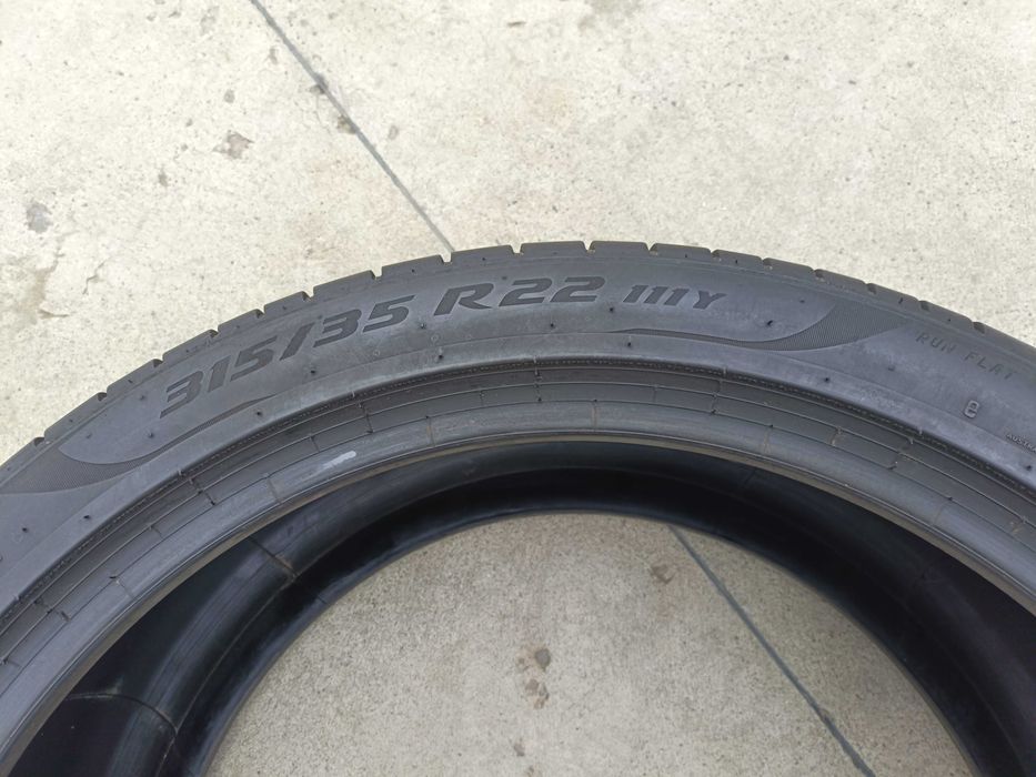 Doua anvelope vara 315 35 22 pirelli p zero pz4 run flat profil 6,3 mm