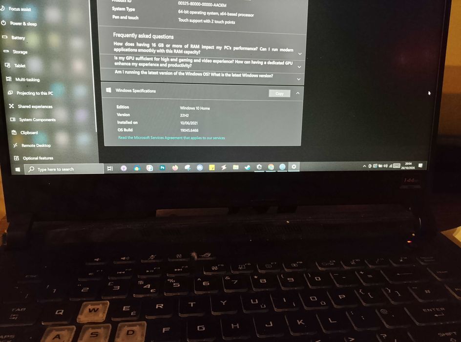 laptop gaming ASUS ROG Strix G15 G512LV