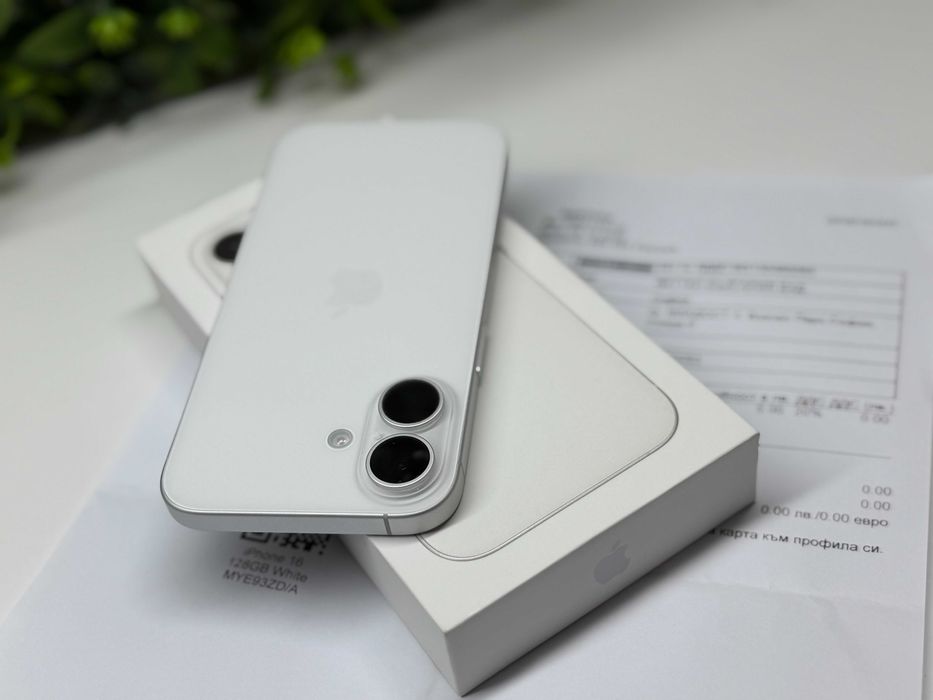 ! Като НоВо ! iPhone 16 128GB 100% 3г Гаранция