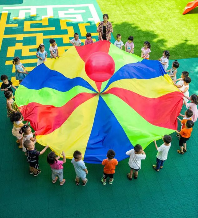 Полотно парашют для групповых детских игр