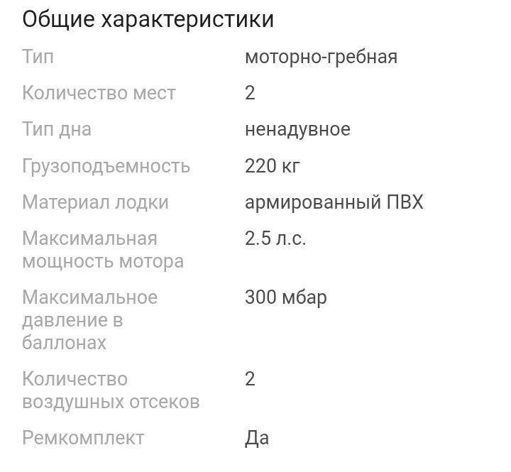 Лодка надувная аквамастер 260