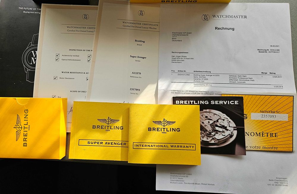 Breitling Super Avenger 48 Full Set