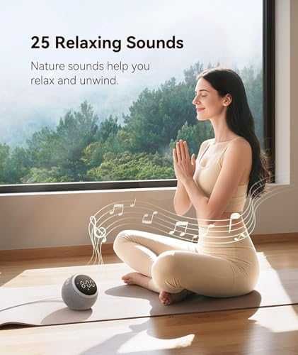 Нов уред Бял шум, будилник, нощна лампа – 25 звука, 7 мелодии за стая