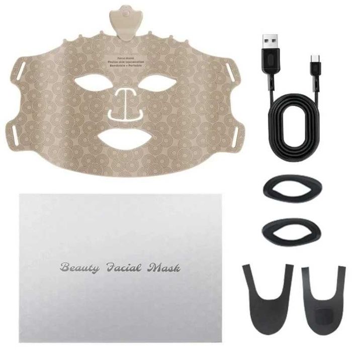 Маска за лице UBilli с LED светлина, 240 диода, домашна фототерапия