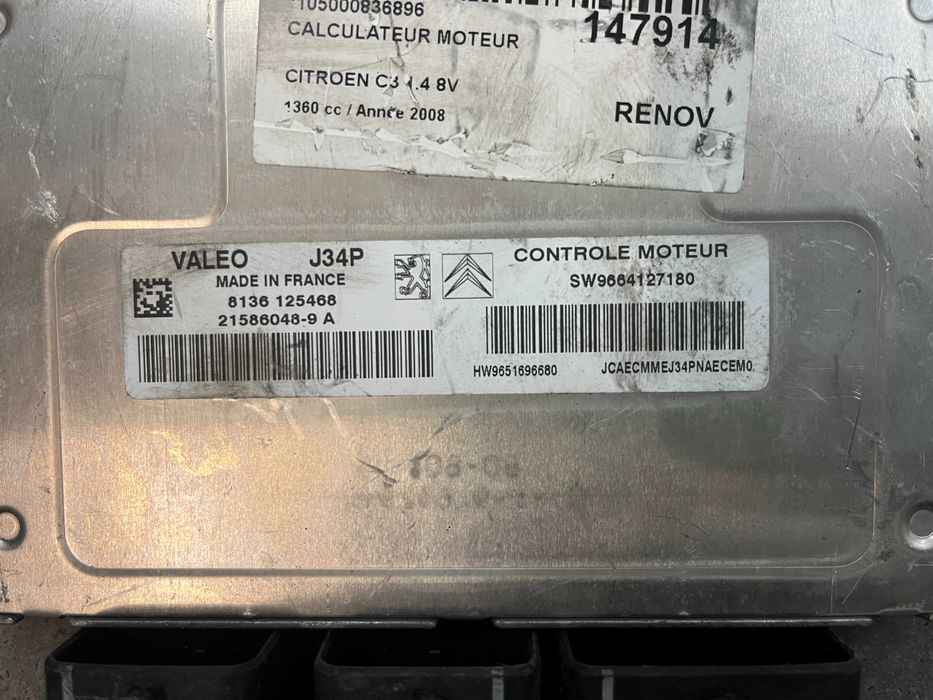 Компютър двигател ECU VALEO ВАЛЕО J34P V34.1 J34P-AAE Peugeot Citroen