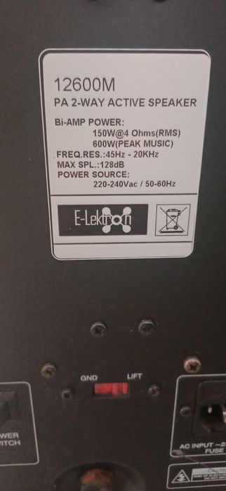 Boxe active 12" E-Lektron Nemtesti