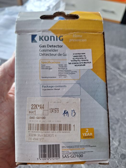 Detector de gaz Konig