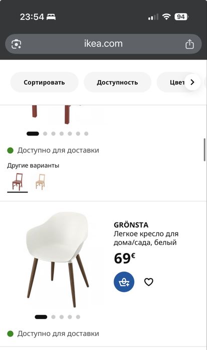 Кухонные стулья Икеа