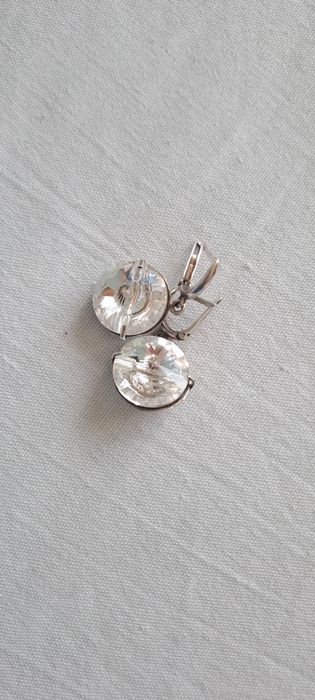 Сребърни обеци,с камък и без