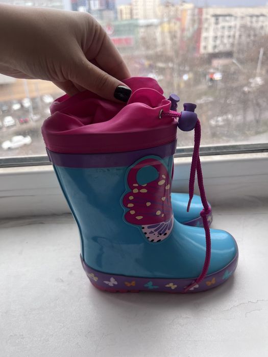 Резиновые сапоги с утепленкой для девочек