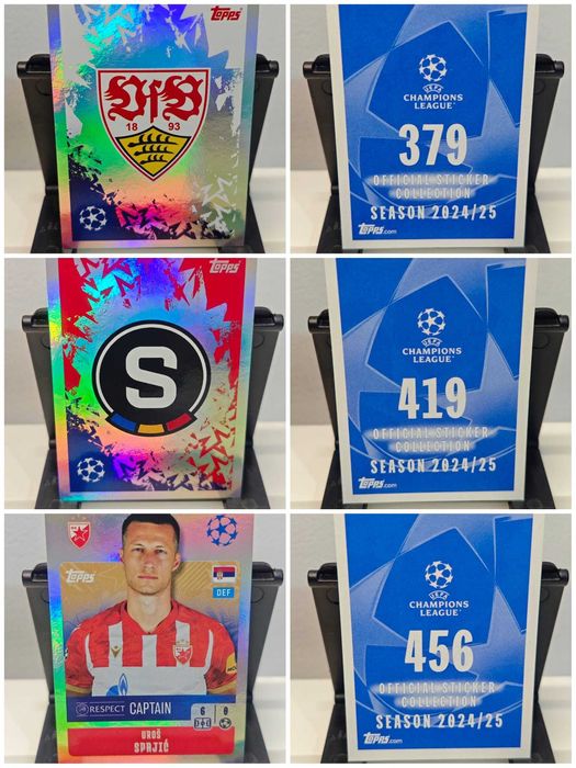 Stickere Topps Uefa Champions League 2024/25 foil si shiny