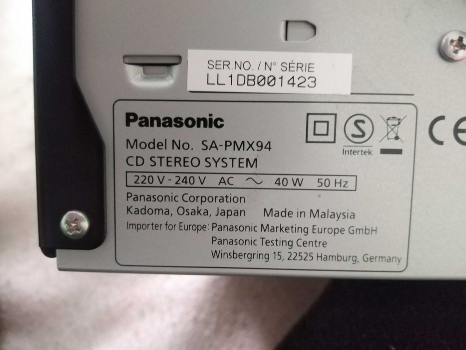 Sistem audio Panasonic PMX 94 -CD, BT, DAB, USB, PC etc