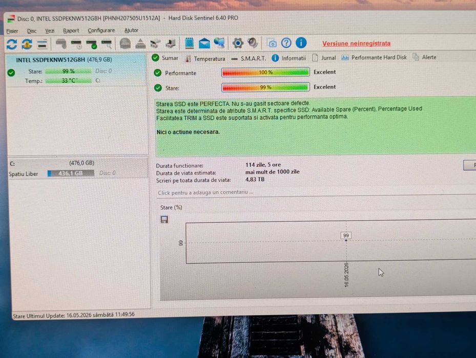 SSd 512 GB INTEL SSDPEKNW512G8H , nvme, format 2280