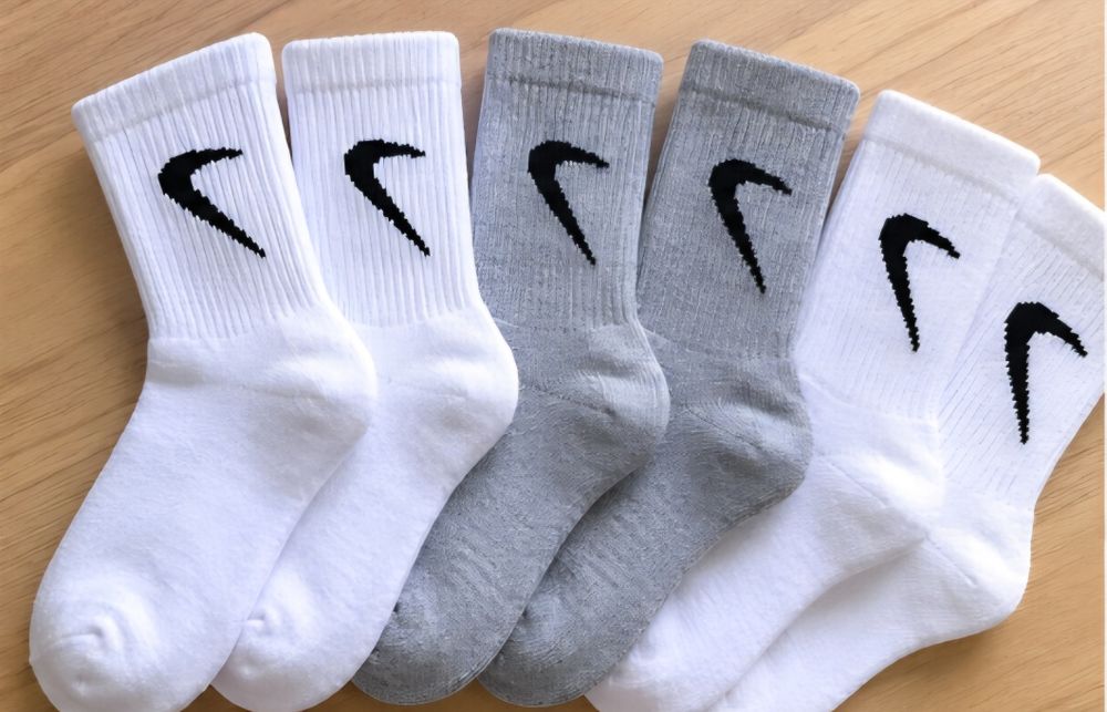 Set 6 perechi șosete sport alb/gri