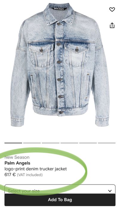 Jacheta jeans Palm Angels marimea M
