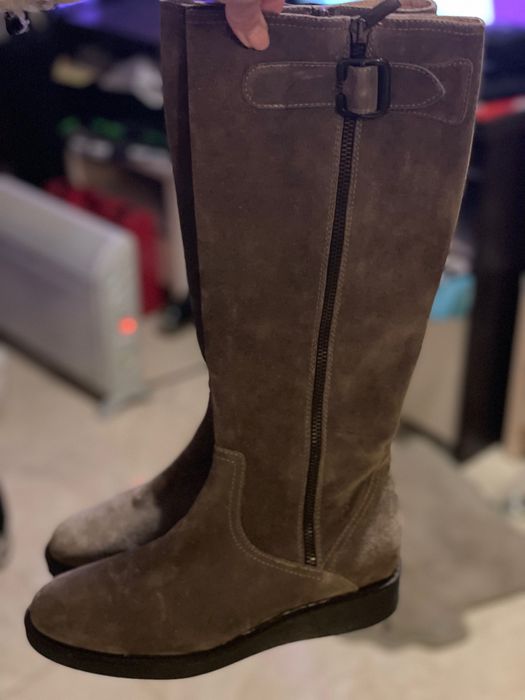 Дамски италиански велурени ботуши