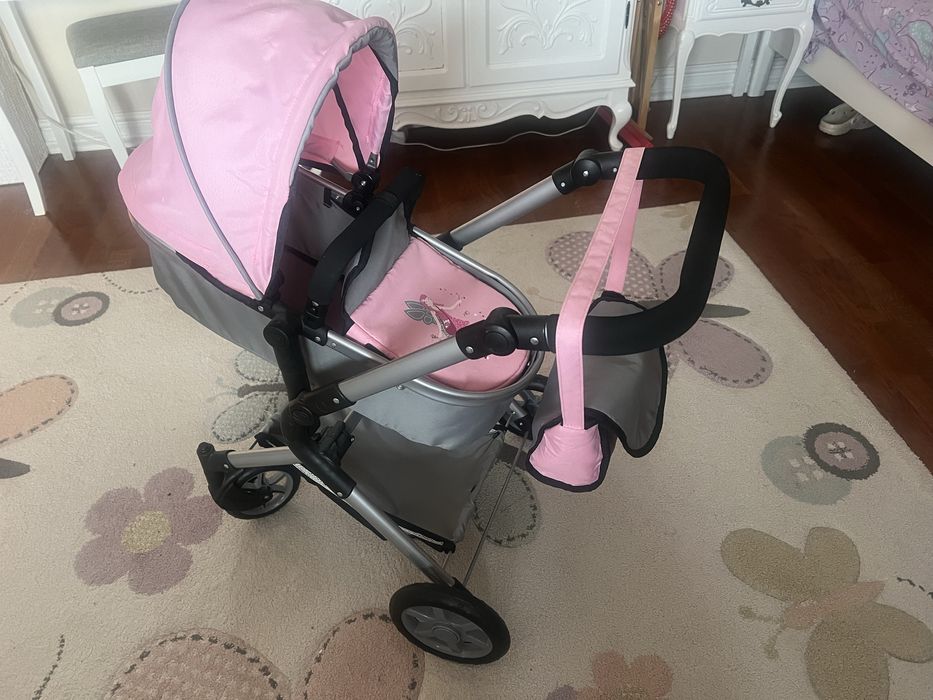 Количка за кукли CITY NEO 3 в 1 с чанта Сива