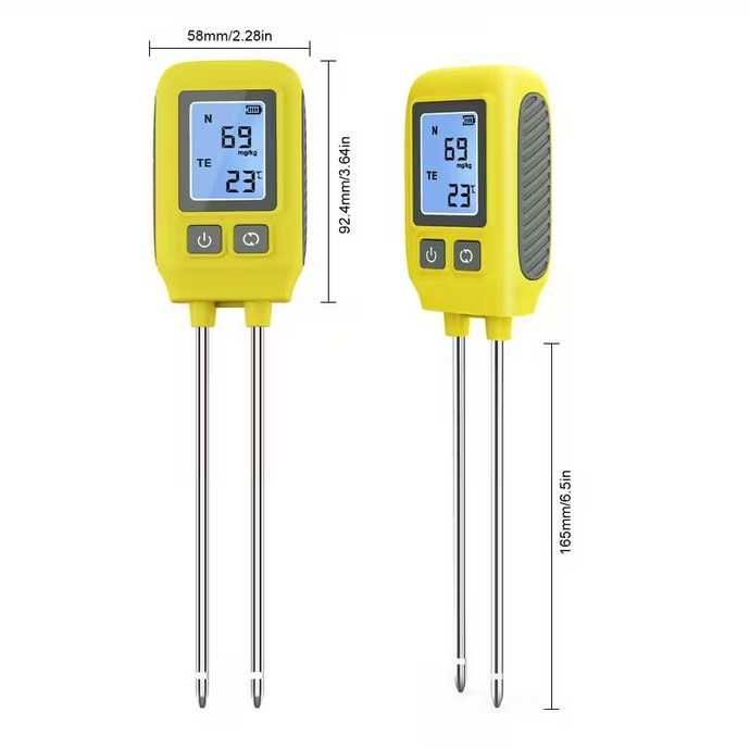 Tester de Sol 4-în-1 cu Afișaj Digital: N, P, K, temperatura Nou!