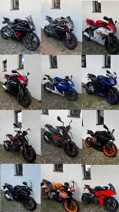 yamaha yzf/mt 125   Honda cbr125   Ktm rc/duke125