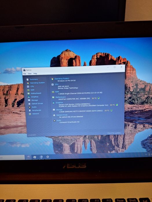 Laptop Asus F555B  AMD A9-9410 , 8 GB  , ssd 128 GB  , FullHD 15.6"