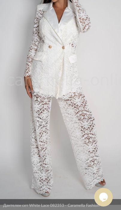 Дантелен сет - Caramella fashion - сако и панталон