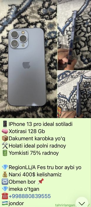 iphone 13 pro sotiladi