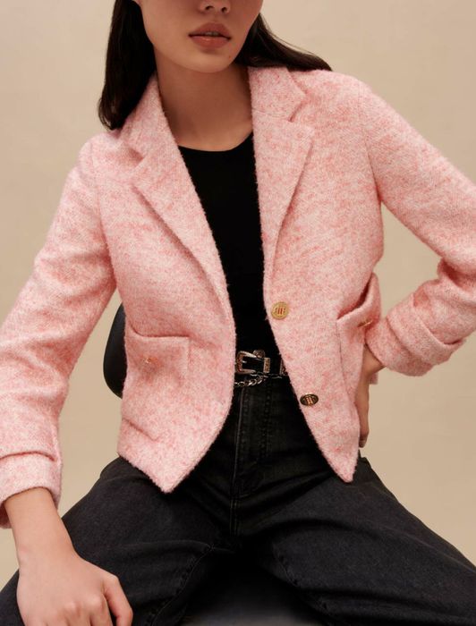 Страхотни комплекти Maje и Sandro - сако и пола букле