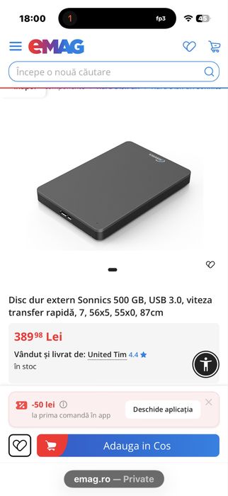 Hard Extern 500Gb USB 3.0