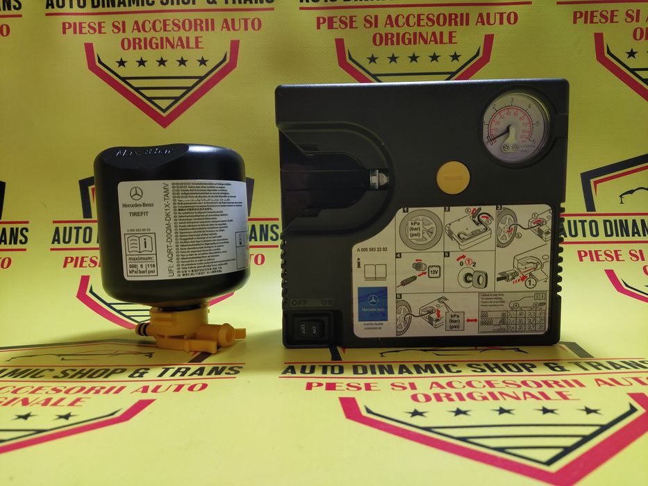 Compresor auto umflat roti kit pana original Mercedes 120w 12V 10A ...