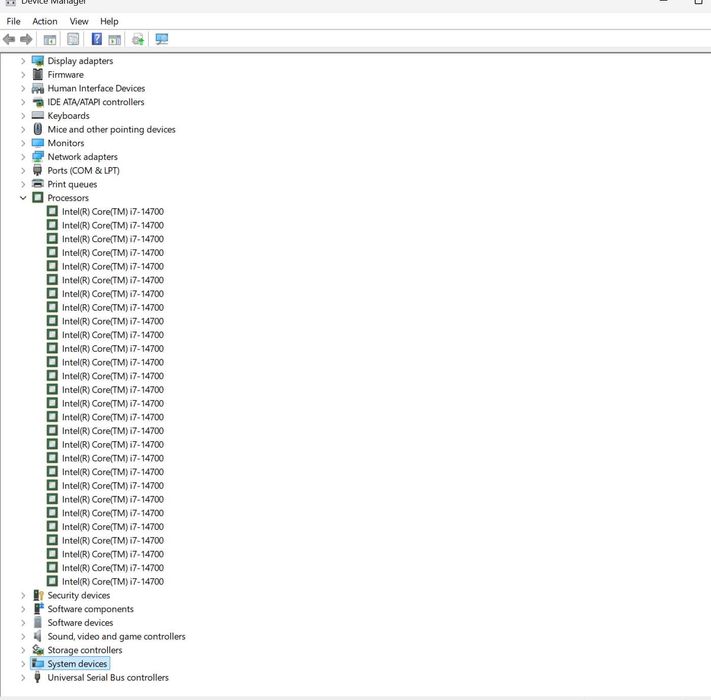 PC intel i7 14700 DDR5 32GB