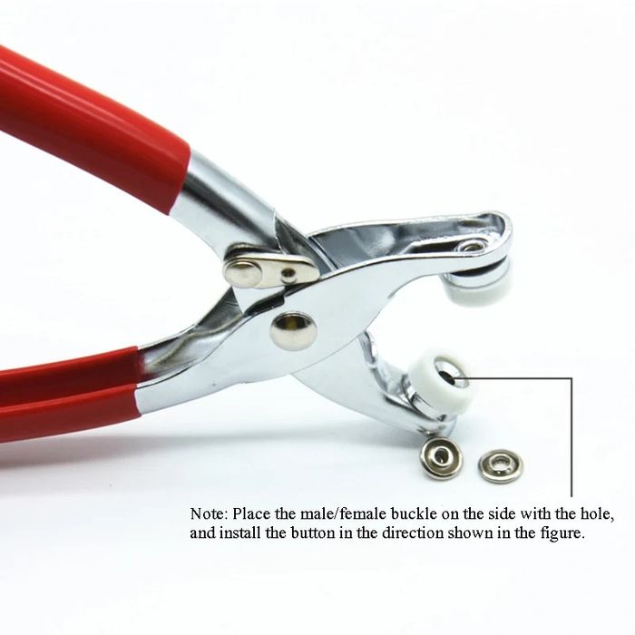 Liboslarga piston tugma qadash qisqichi