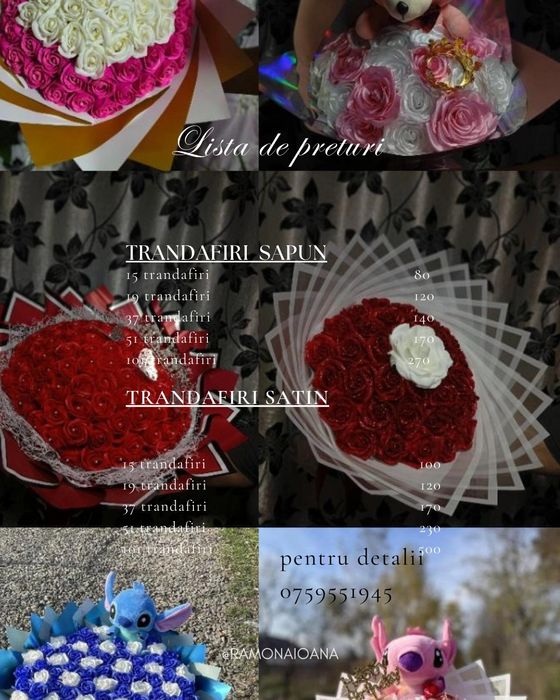 Buchete din satin și săpun