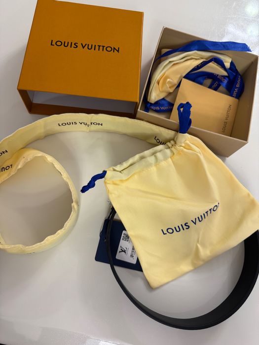 Louis Vuitton-Оригинален чисто нов мъжки кожен колан 125см