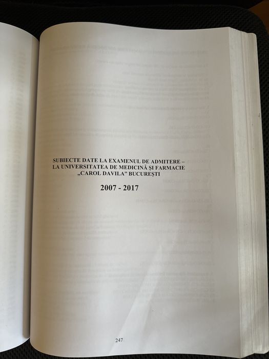 Culegere chimie organica 2019, editia 22, editura “Carol Davila”