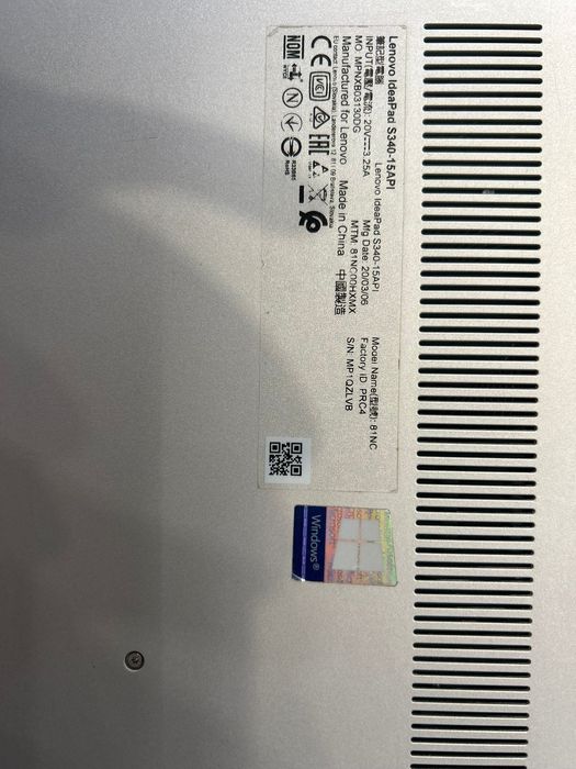 Lenovo IdeaPad S340-15API в отлично състояние.