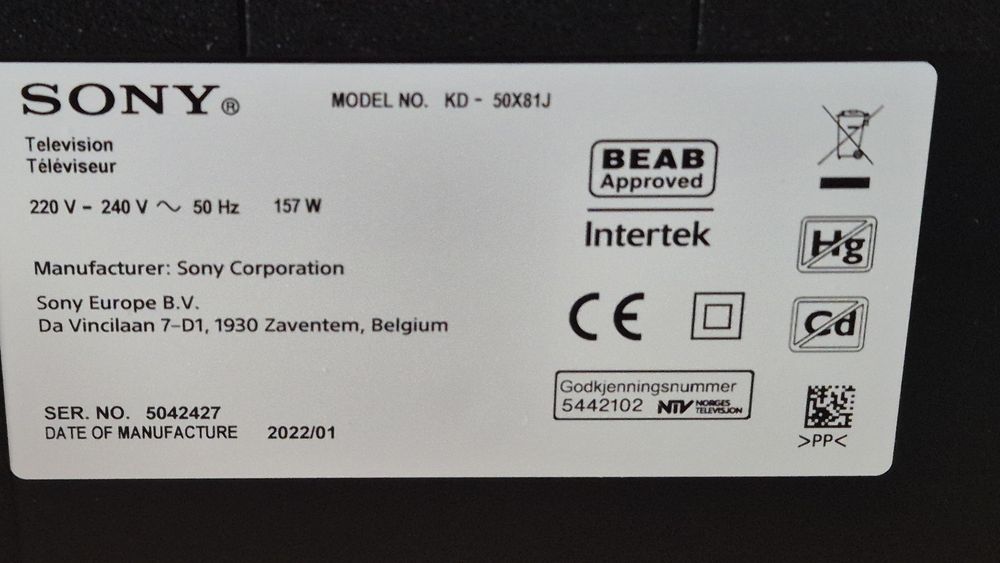 Sony KD-50X81J Google TV, Android, 4K, UltraHD, Smart, WiFi, LED