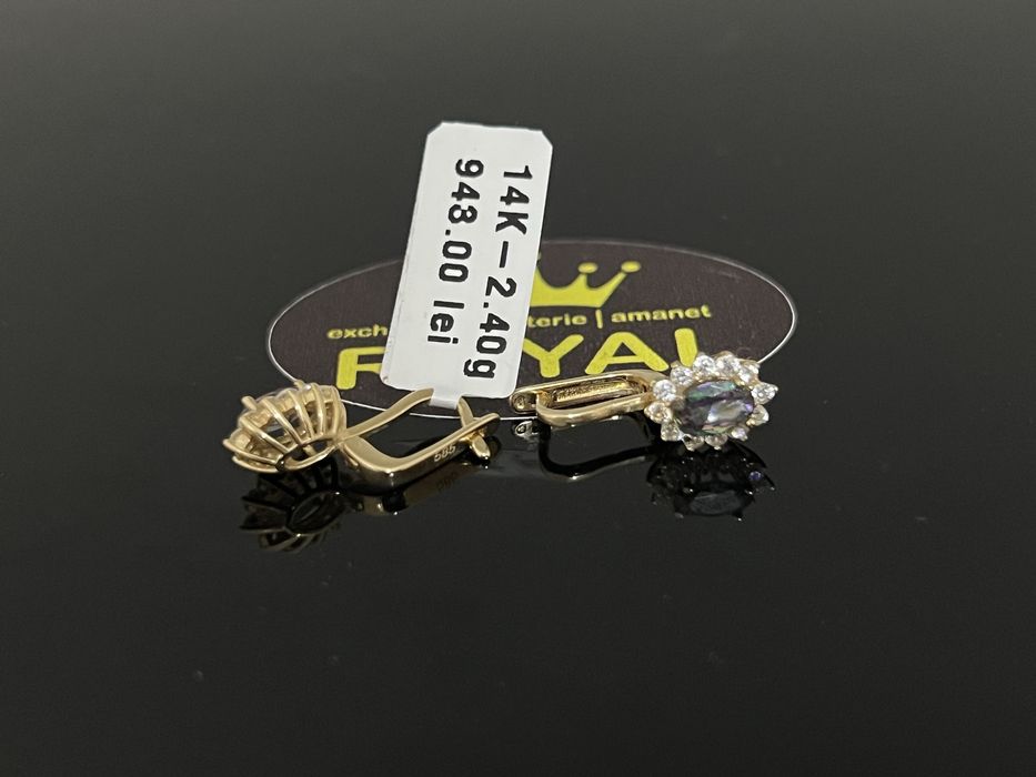 Bijuteria Royal CB: Cercei dama aur 14k 2,40gr