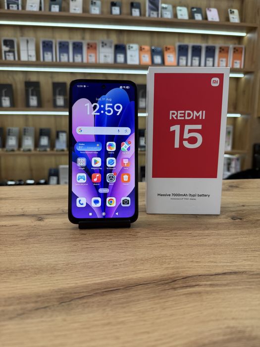 ‼️ Xiaomi Redmi 15 Black 256Gb / 8 Gb ram - Sanatate bat. 100% - Garantie 12 luni