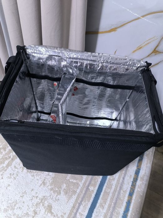 Термо рюкзак короб для курьера еды напитков