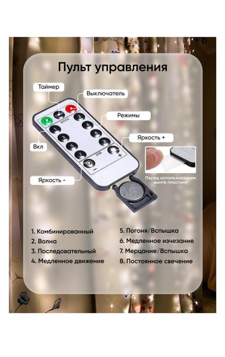 Герлянда 3х3 с пультом