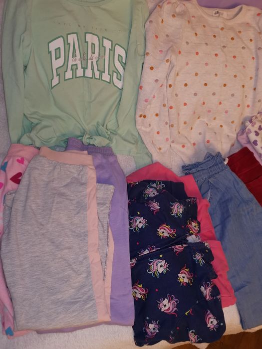 Lot hăinuțe 6-7 ani geacă imblanita, pantaloni, pijama